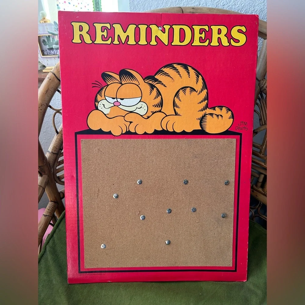 🎈SOLD Vintage 1978 Garfield Cork Bulletin Board. - Picture 1 of 5